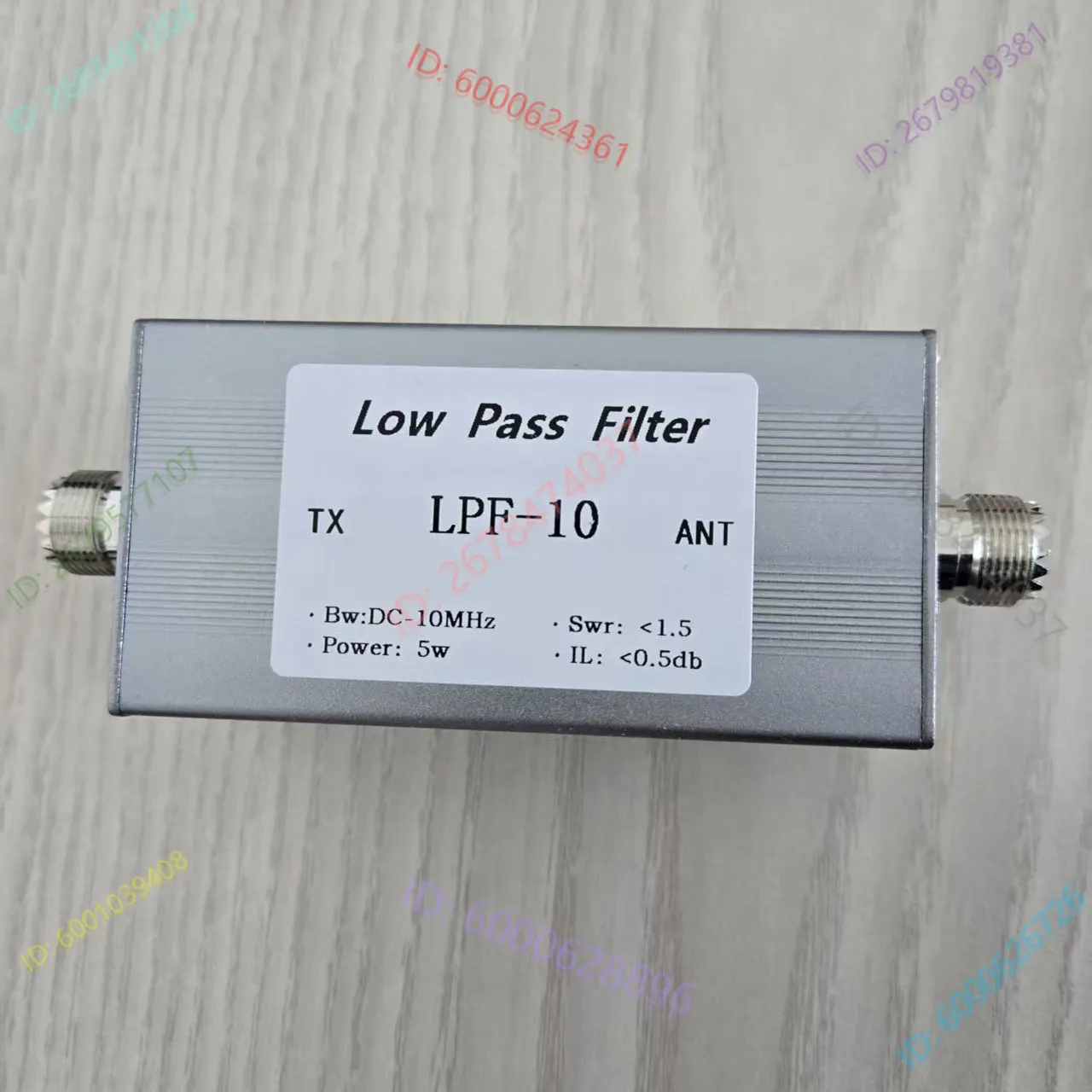 

LPF-10M-5WM Low Pass Filter M Female 5w 10MHz