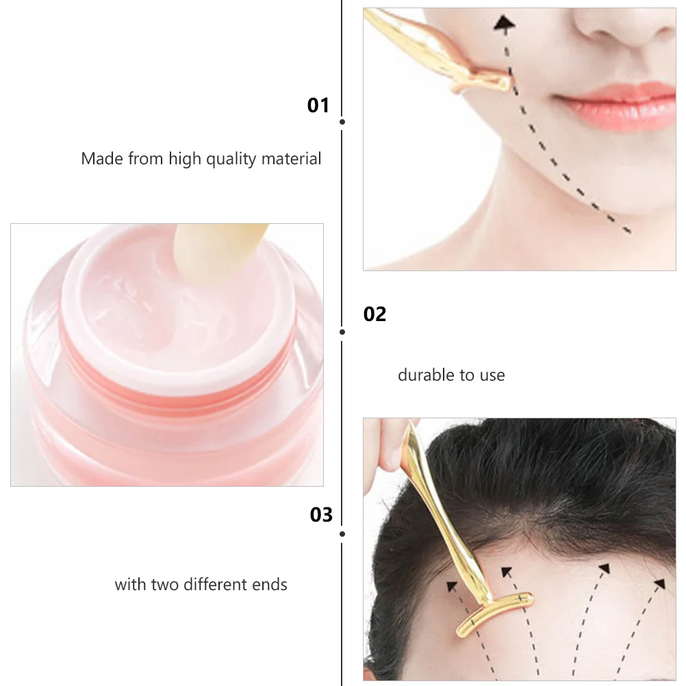 

1Set Eye Massage Roller Beauty Tool Double- -Shaped Cream Scoop Facial Skin Care Stick Portable Anti-Wrinkle Eye Fatigue