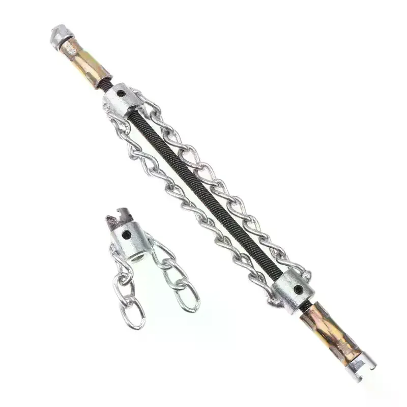 1Pcs Push-Type Rotary Cable Sewer Dredge Flex-Shaft Sewer Descaling Chain PVC Pipe Maintenance Tool For 16mm Spring
