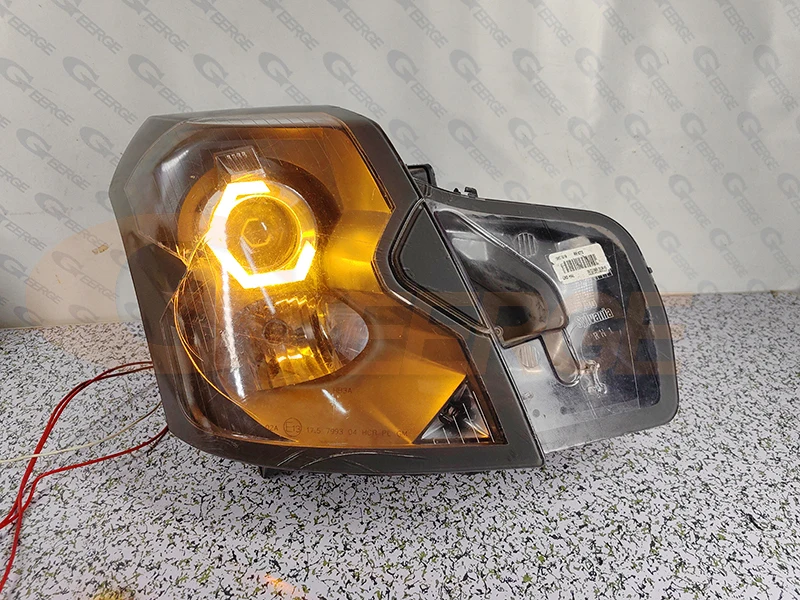 Para cadillac cts 2003 2004 2005 2006 2007 ultra brilhante switchback drl sinal de volta algodão hex led anjo olhos kit halo anéis