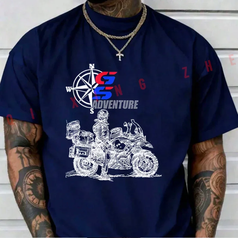 Men's And Women's T-shirt Summer New Moto Cotton Tee Drive The Classic Motorcycle GS 1250 R 1250 GS E30 Short-sleeved  Top