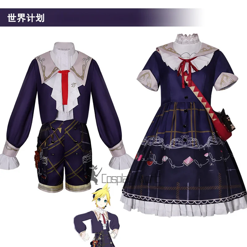 

Project Sekai Game Len Rin Cosplay Costume Full Set Uniform Role Play Halloween Carnival Anime Party Women Men Outfit