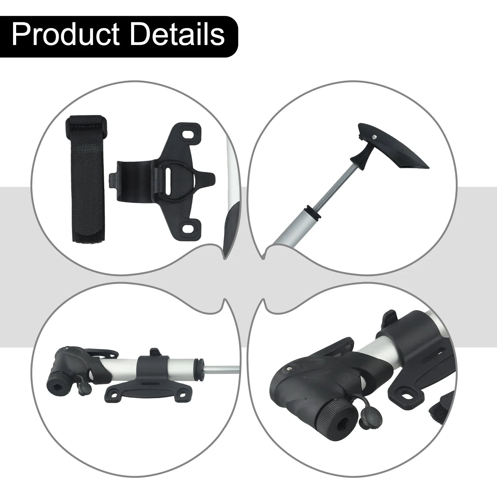 Handheld Bicycle Pump Perfect for Mountain and Road Bikes Compact Size with Two Way High Pressure Functionality