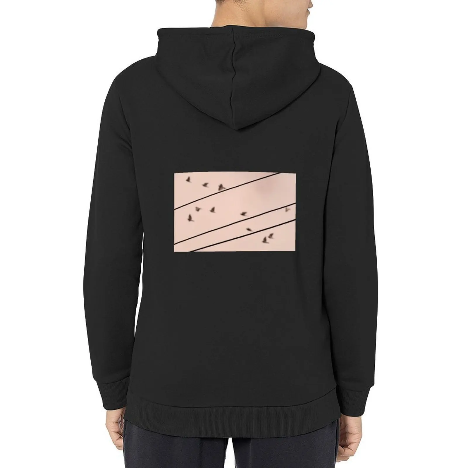 

Birds flying between wires Hoodie mens clothes aesthetic clothing men clothing men's autumn clothes new hoodies and sweatshirts