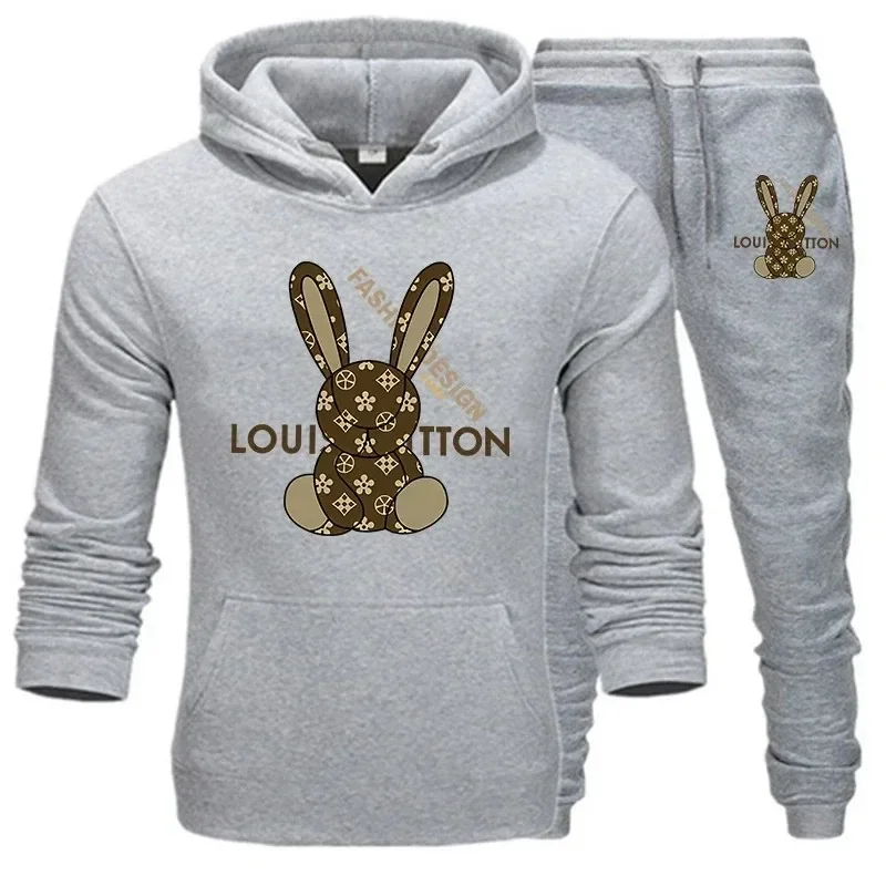 Mens Tracksuit New in Warm Hoodies Sets High Quality Man Hooded Pullover+Sweatpants Design Hip Hop Sweatshirt Jogging Clothing