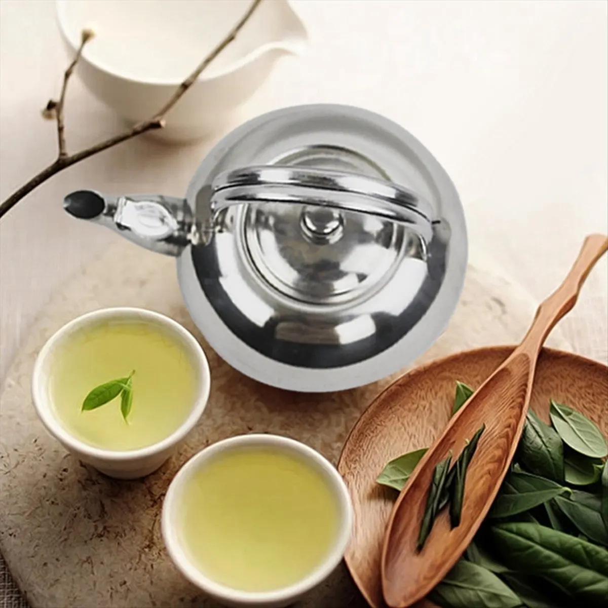 

AB09 Stainless Steel Kettle Heat Handle Stovetop Portable Camping Coffee Pot Teapot with Filter Kitchen