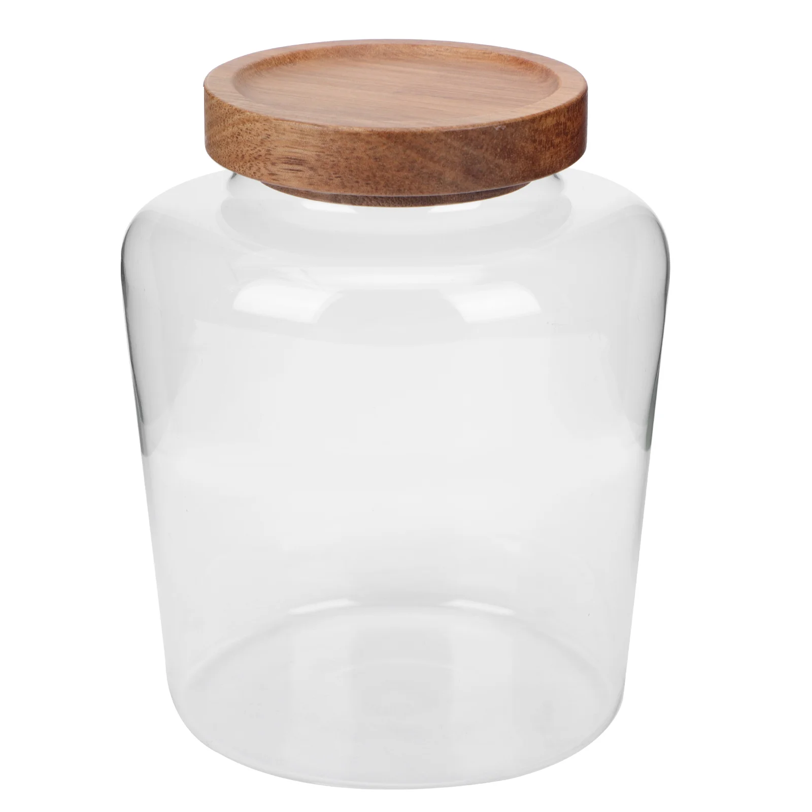 

Wooden Lid Jar Coarse Cereal Container for Food Storage Airtight Container Dried Goods Canister Sealed Preservation Vessel