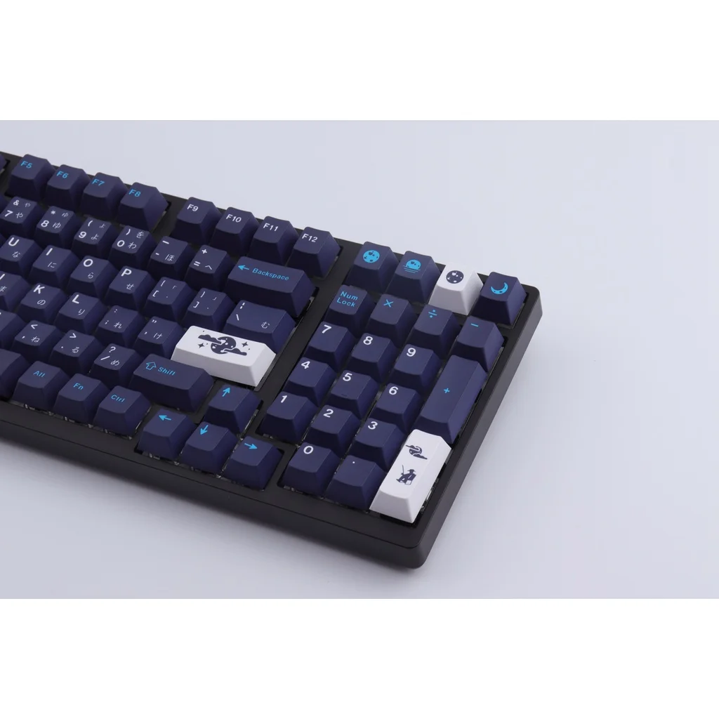 GMK-Teclas de Luna Azul, teclas de 129 teclas, perfil de cereza, DYE-SUB, personalizadas, para teclado mecánico