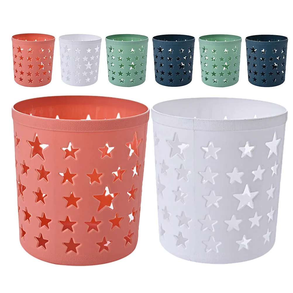 

8Pcs Hollow Plastic Storage Cup Pencil Holder Multifunctional Pen Organizer Desktop Stationery Storage Makeup Brush Holder