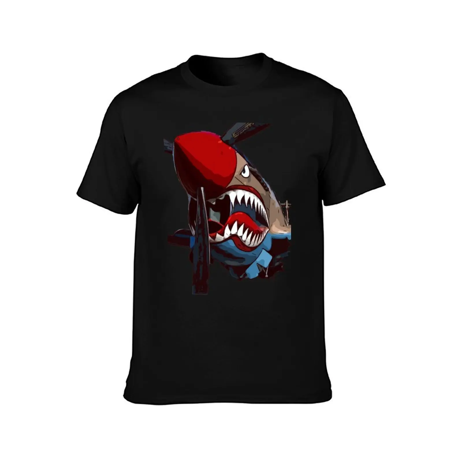 P-40 Warkhawk Flying Tiger WW2 Warbirds Warplanes T-Shirt Work Style Casual T-Shirt
