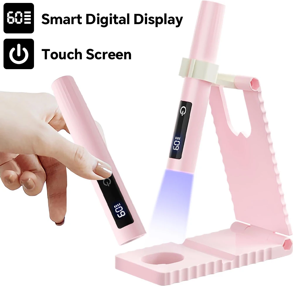 

Nail Dryer Touch UV Led Nail Lamp Foldable Curing Lamps Desk Light for Nail Gel Polish, 30/60s Timer Display, Fast Manicure Lamp
