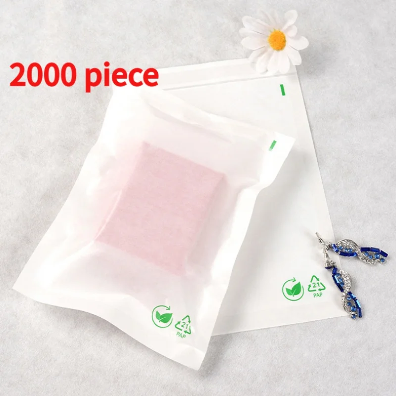 20 00piece.Custom.OEM Semi-Transparent Household Recyclable Bag Biodegradable Glassine Paper Bag Clothing Recycled Pape