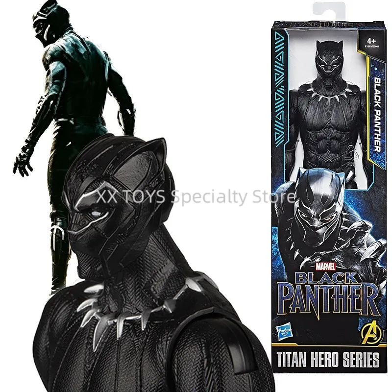 

Original Hasbro Genuine Marvel Avengers Titan Hero Series Black Panther Action Figure 12'' Collectible Model Doll Toys Boy Gifts