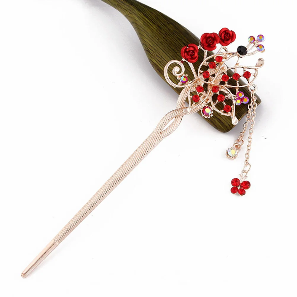 

3pcs Retro Hairpins Tassel Forks Women Elegant Rhinestone Clips Vintage Style Hair Accessories Wedding Birthday Gifts