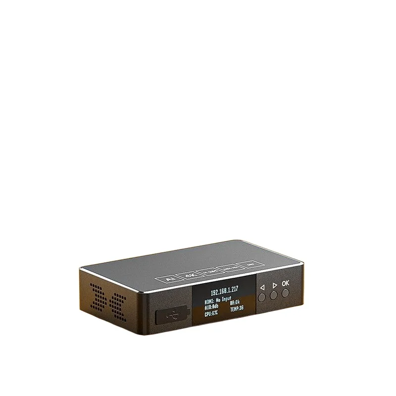 HDMI/USB screen recorder H.265 coded stream pusher 4K live broadcast NDI SRT RTMP drone live broadcast