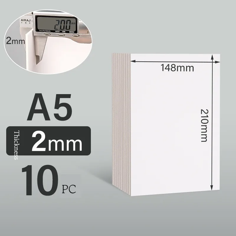 Borrence A3/A4/A5 Wit Grijs Kraftpapier Kwaliteit 1/1.5/2/2.5/3Mm Getinte Kraftkarton Doe-Het-Zelf Handgemaakte Kaart Gemaakt Ambachtelijk Karton