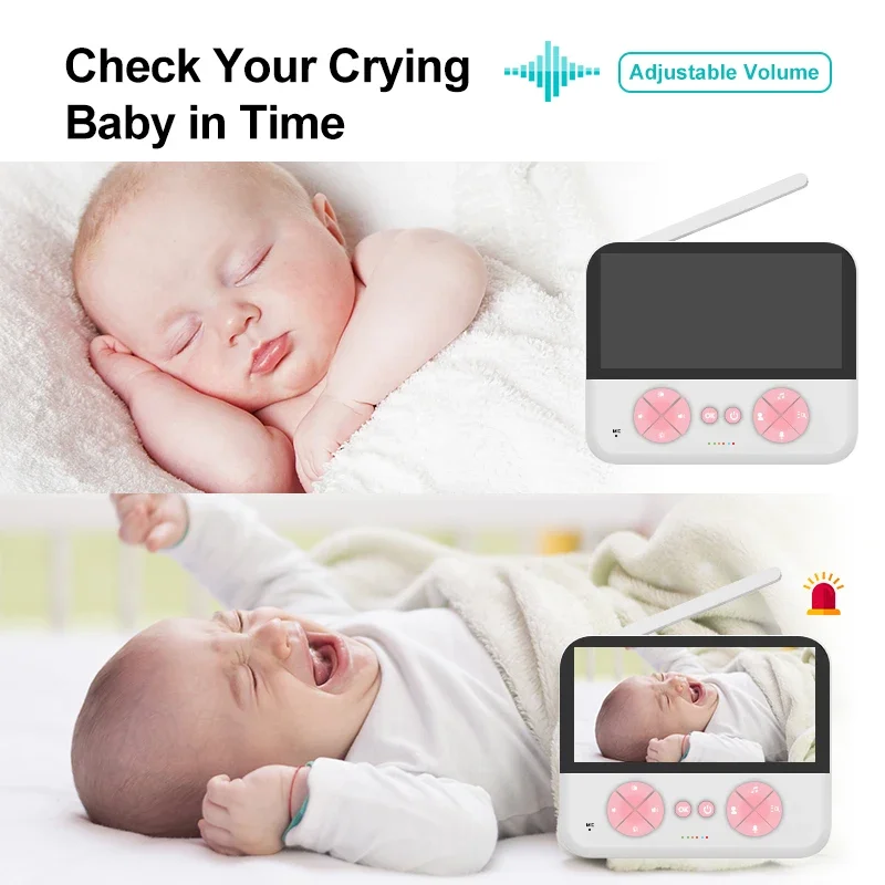 Sleep without worry smart wireless WiFi indoor security HD screen home monitoring systemcompanionship baby growth mini camera