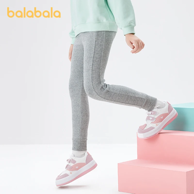 

Balabala Toddler 2023 Girl Trousers Leggings Spring Autumn Fashion Trousers Splicing Elastic Pants