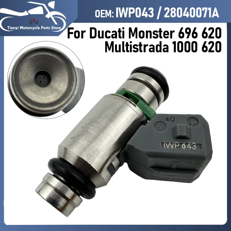 IWP043 Fuel Injector For Ducati Monster 620 S2R 800 696 1000 900 Multistrada 1000 28040071A Fuel Injection Valve