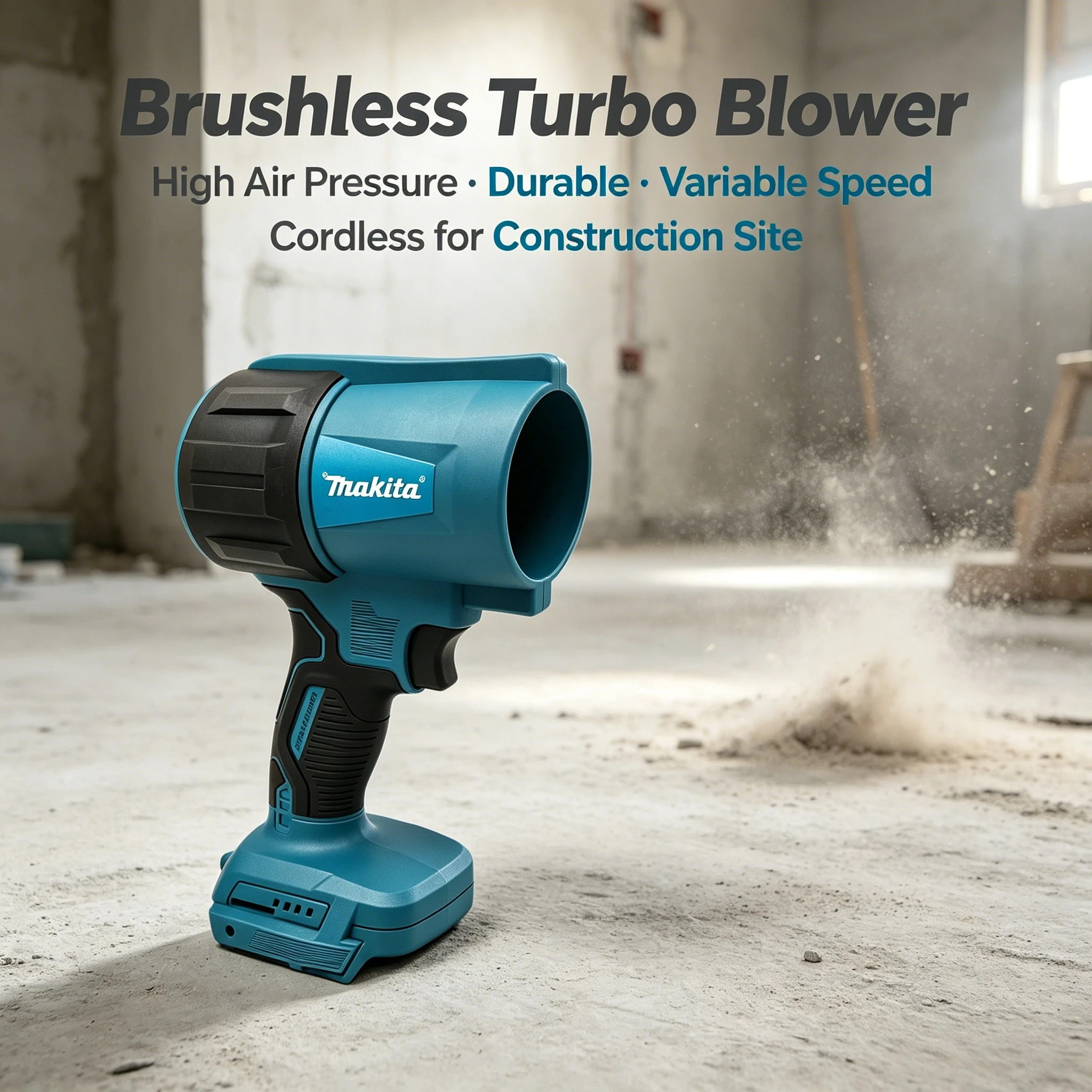 Makita 18V Turbo Blower: 30000RPM High-Speed Electric Air Duster for Car Detailing (Battery Not Included)