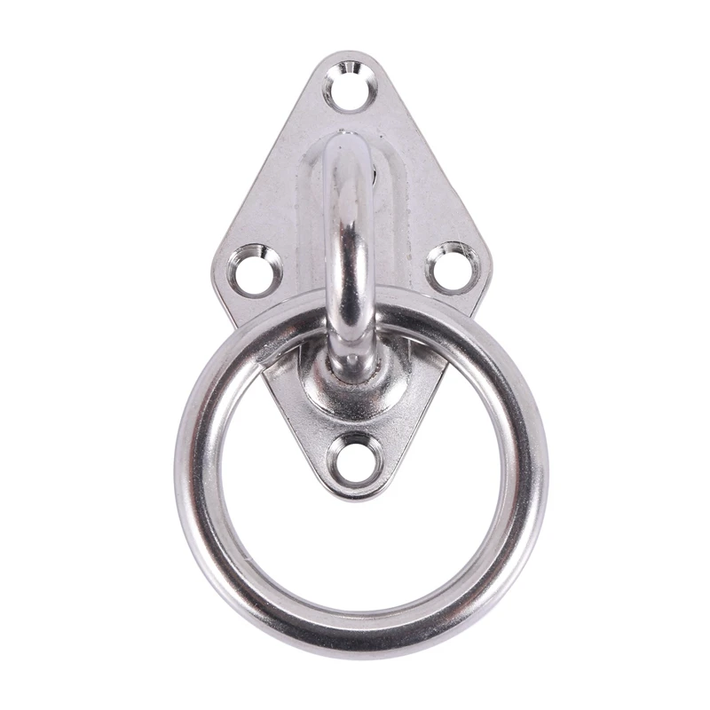 

10Pcs 80Mmx50mm Mounting Hook For Wall Or Ceiling With Round Ring Stainless Steel - Bracket / Attachment