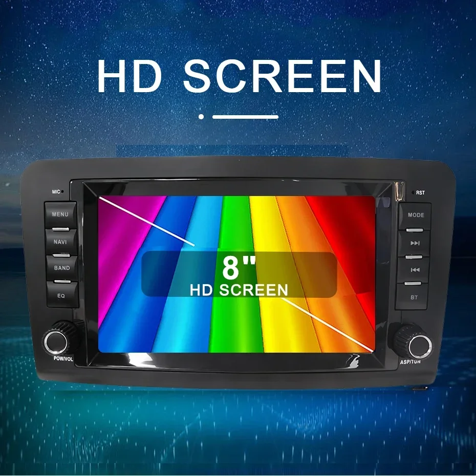 8'' Kabelloses Carplay Android 14 Auto-Stereo-Display für Mercedes Benz ML GL KLASSE W164 X164 ML350 Bluetooth Autoradio GPS Multimedia-Player 2 Din Autoradio 4G LTE – Detail 7