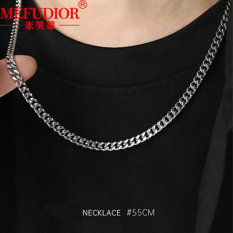 

Tungsten Gold Cubain Chain Necklace for Men White\Yellow Gold Color Male Pendants 55cm Chain Hip Hop Couples Party Jewelry Gift