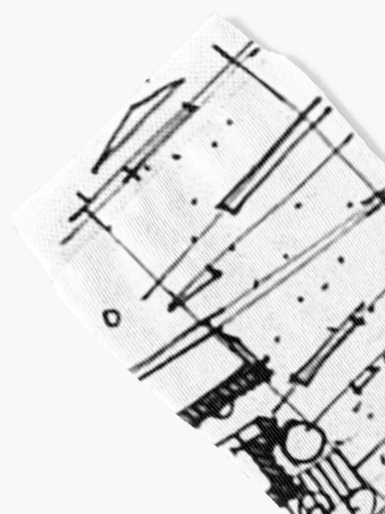 Hand Sketch Architecture Socks halloween cycling anti slip football valentine gift ideas Socks For Women Men's