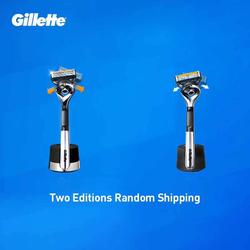 Gillette Fusion5 ProGlide Magnetic Stand Series Razor 1 Handle 9 Blades 1 Base 5 layer blades 1 precision trim blade on the back