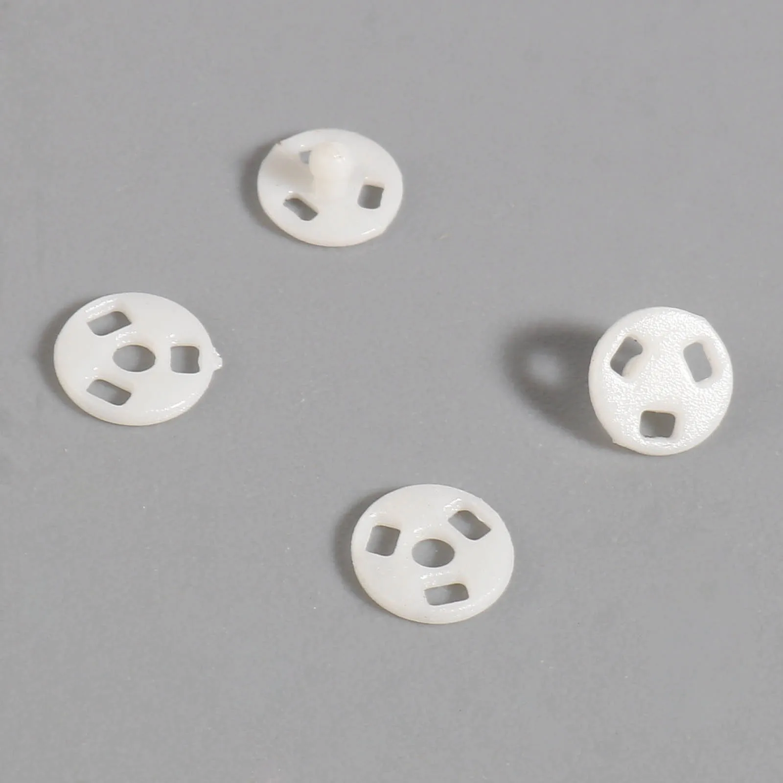 30 Sets (2pcs/Set) Plastic Hidden Button Round Snap Fasteners Press Button For Clothes Doll Making Sewing Accessories 4mm Dia.