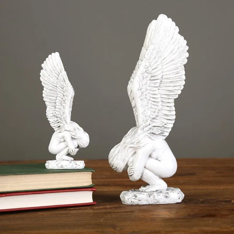 

Prayer Angel Resin Sculpture Decoration Home Study Porch Sculpture Decoration Store Cabinet Accessories, Decorative Statues