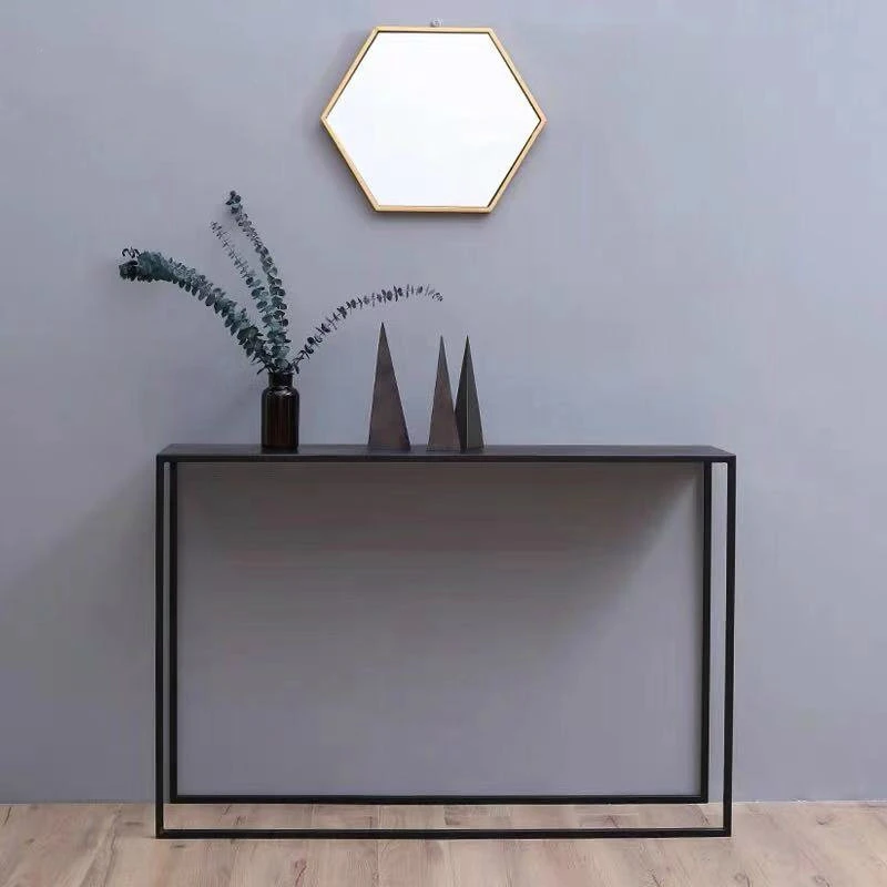 Nordic Simple Wrought Iron Porch Table Porch Table Strip Case Sofa Back Cabinet Several End View Strip Several Narrow Table