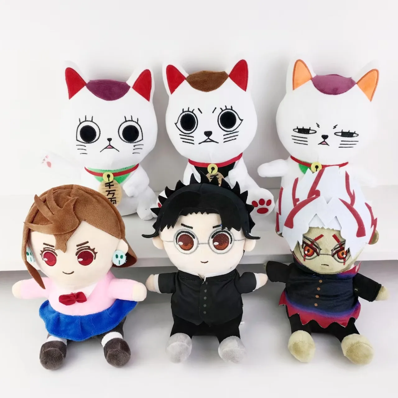 HOT Dandadan Plush Cartoon Lucky Cat Plushies Soft Dolls Funny Dan da Dan Cat Plush Toy Kawaii Room Decor Birthday Gift