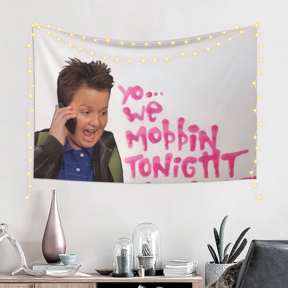 Gibby Mobbin Or What? Tapestry Aesthetic Room Decoration Room Aesthetic Wall Decor Hanging Tapestry