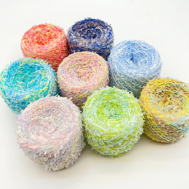 Yomdid 50 G/stk Gradiënt Polyester Breigaren Kleurrijke Vlinder Papier Garen Kleding Hoed Sjaals Diy Decor Draad Gehaakt Garen