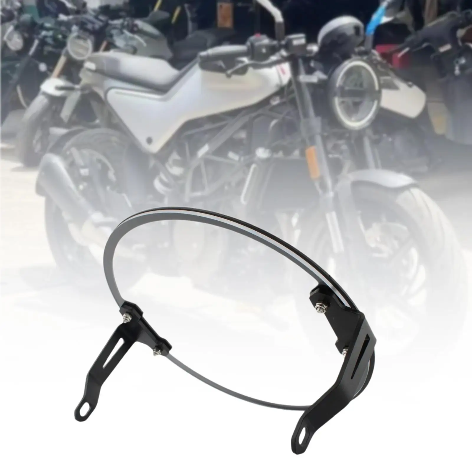 Durable Iron Frame Headlight Guard Round Mesh Protector for Husqvarna Vitpilen