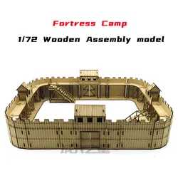 1/72 Fortress Building Assembled Model Legion Camp Wooden DIY Scene Decorations Handmade Gifts