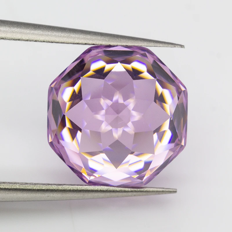 Rose-purple Rose Cut Cubic Zirconia Stone 6.0mm / 7.0mm / 8.0mm / 10.0mm CZ Gemstones for Jewelry Making