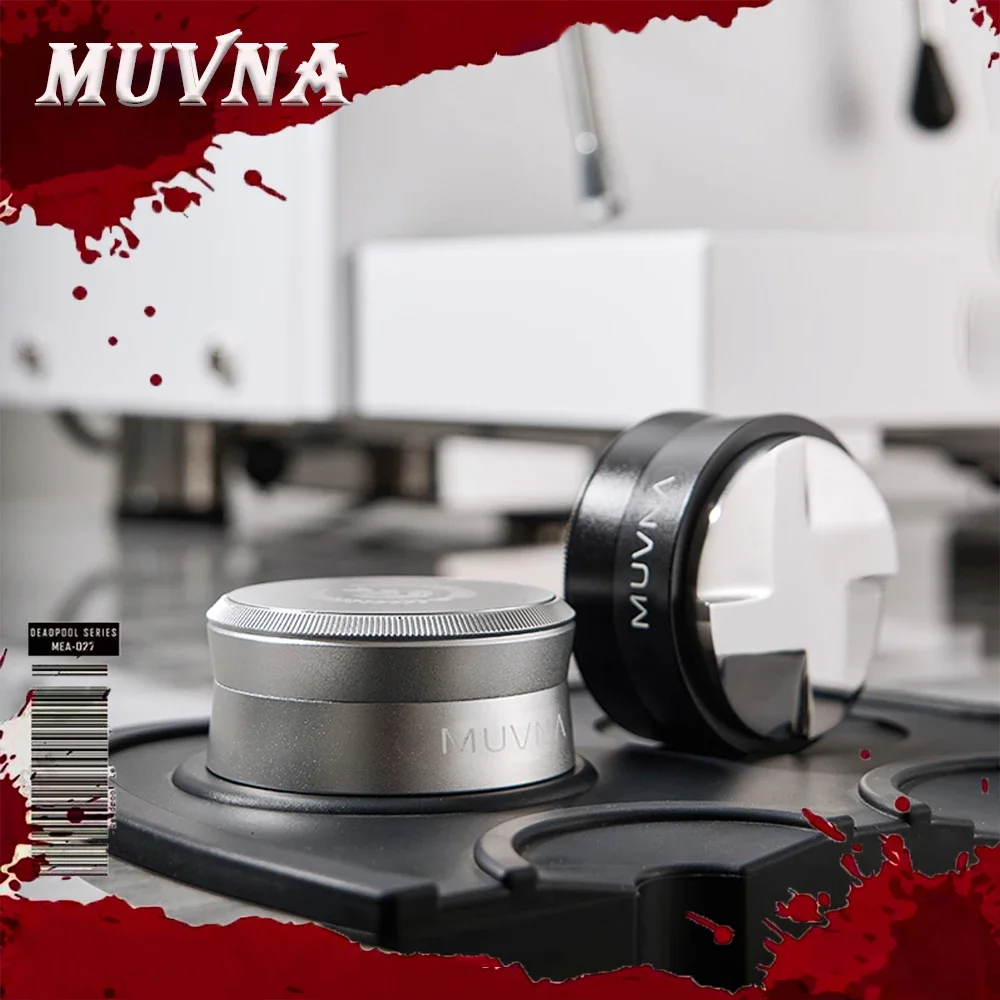 

IN Stock MUVNA V2 Espresso Tamper,30lbs pressure Spring-loaded Coffee Tamper,Stainless Steel Gravity Adaptive Height Distributor