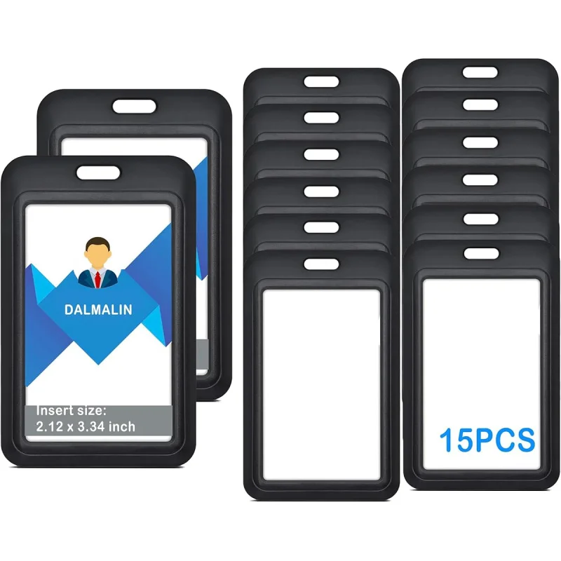 

15One Pack Раздвижная сумка для документов ID Вертикальная защита для карт из жесткого пластика, подходит для офиса и школы ID Интим для кредитных карт