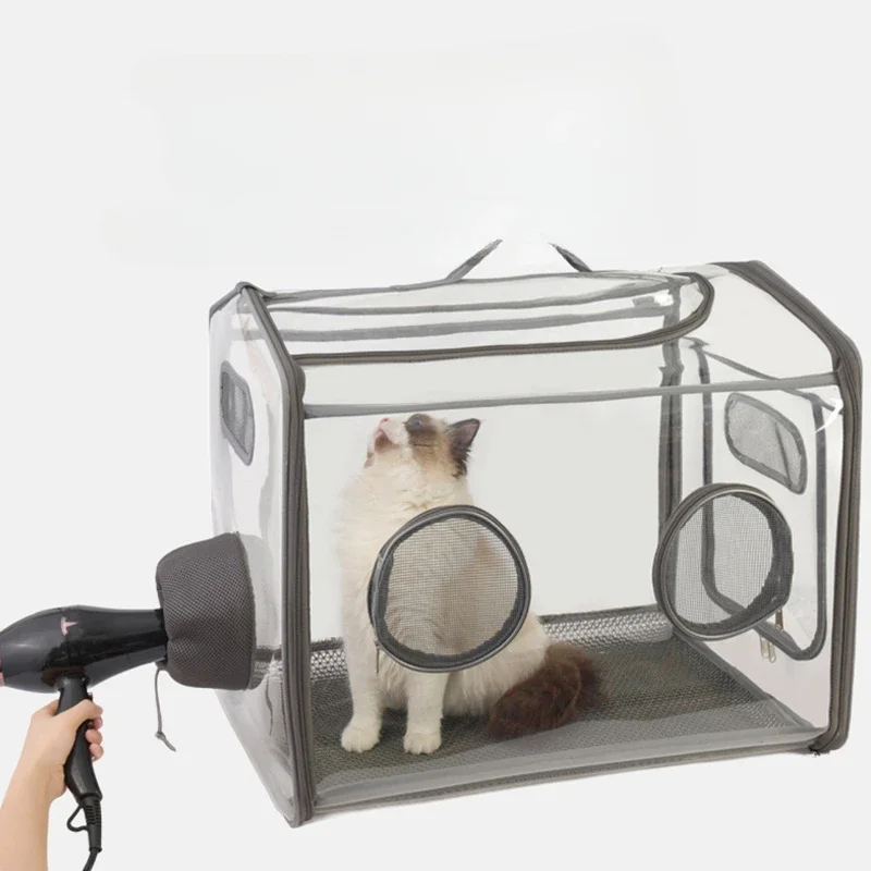 Padeiro de secagem para animais de estimação, banho de gato, artefato de sopro de cabelo, gaiola de sopro silenciosa, secador de cachorro