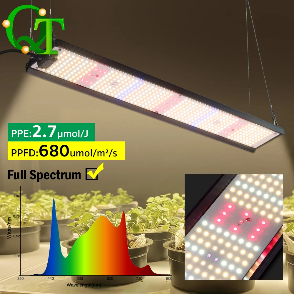 Full Spectrum Garden Grow Light Strip Aluminum Panel-With Switch Greenhouse Succulent Plant LED Grow Light