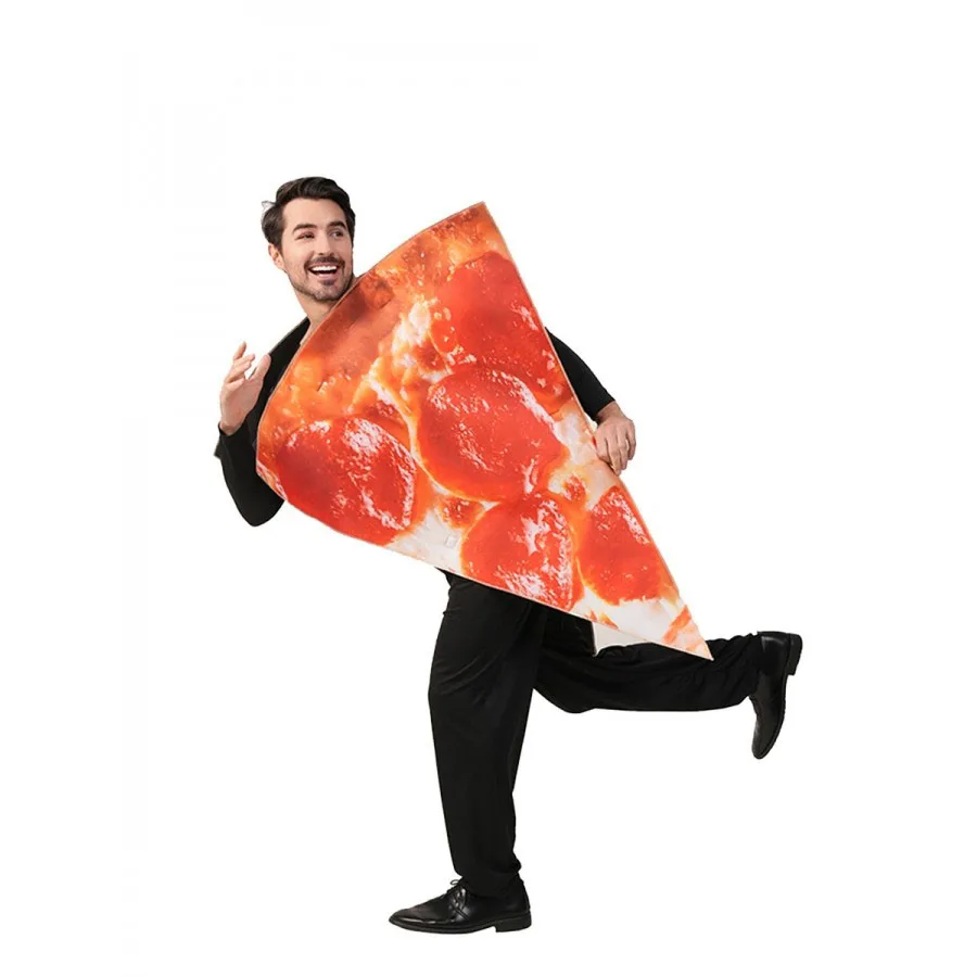 Adulto loween brincadeira comida pizza cosplay role-plang prop engraçado traje acory palco desempenho outfit