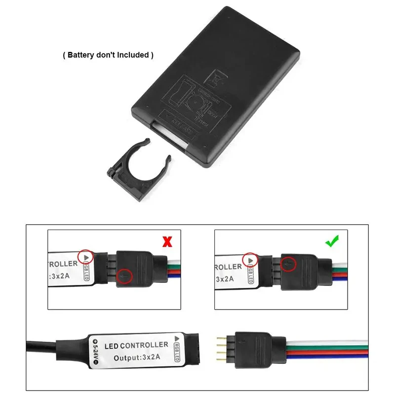 Kontroler RGB 5V 4-pinowy kontroler USB RGB Led 5V RGB Led Tape Lights 24Key Ściemnialny pilot Smart Controller Led Strip Lights