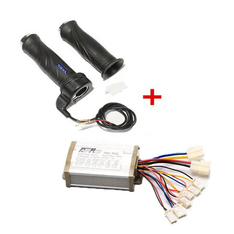 36V 800W Brush Motor Speed Controller Throttle Grips For Electric  Scooter Electric Quad ATV