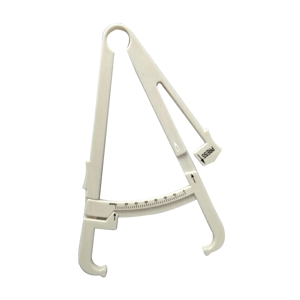 Tester Analyzer Fat Measuring Clamp Sebum Fat Caliper Charts Skinfold Thickness Gauge (White)