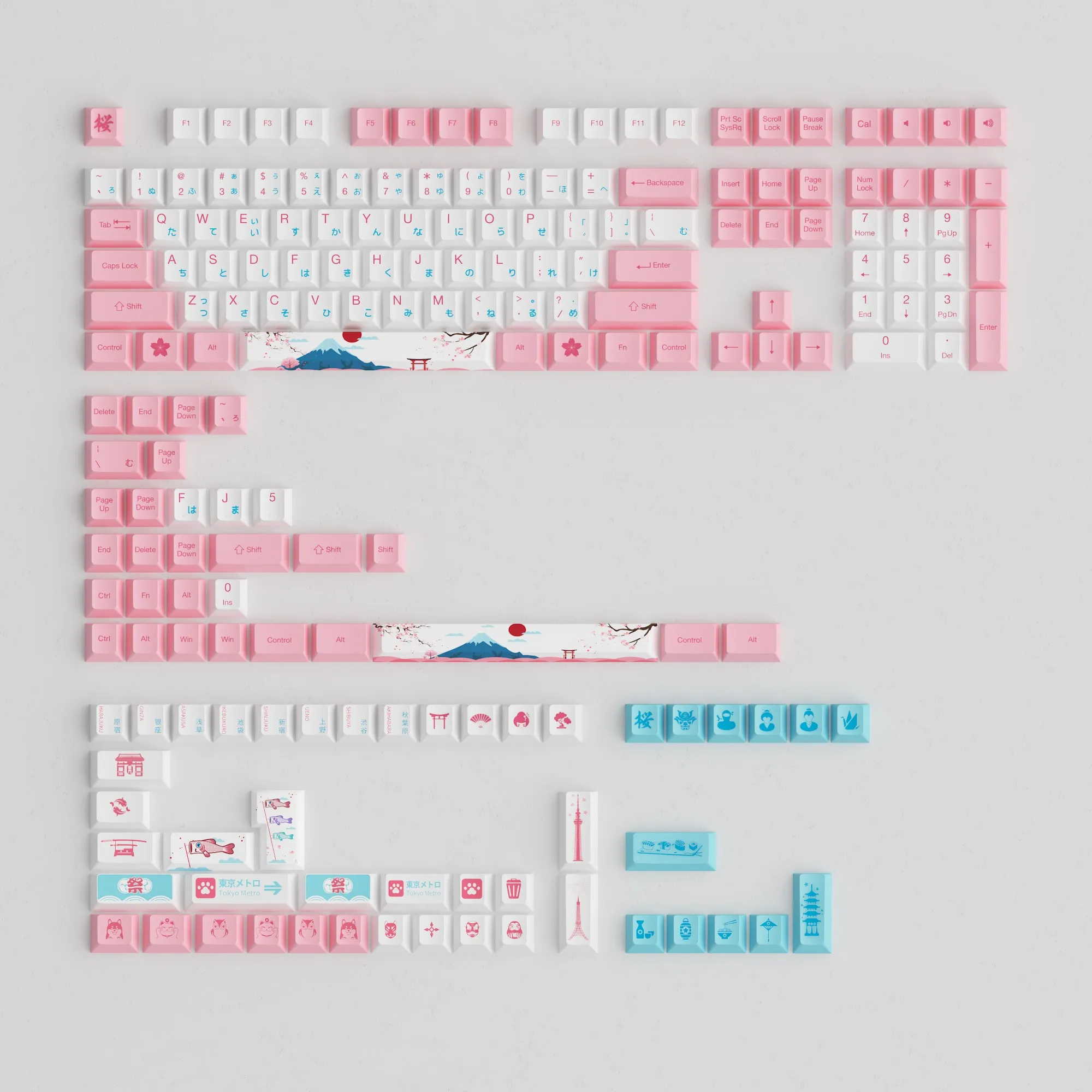 Imagem -03 - Akko-conjunto Completo de Teclas World Tour Tokyo r2 Multi-idioma se 185-key Perfil de Cereja Pbt Sublimação de Tintura