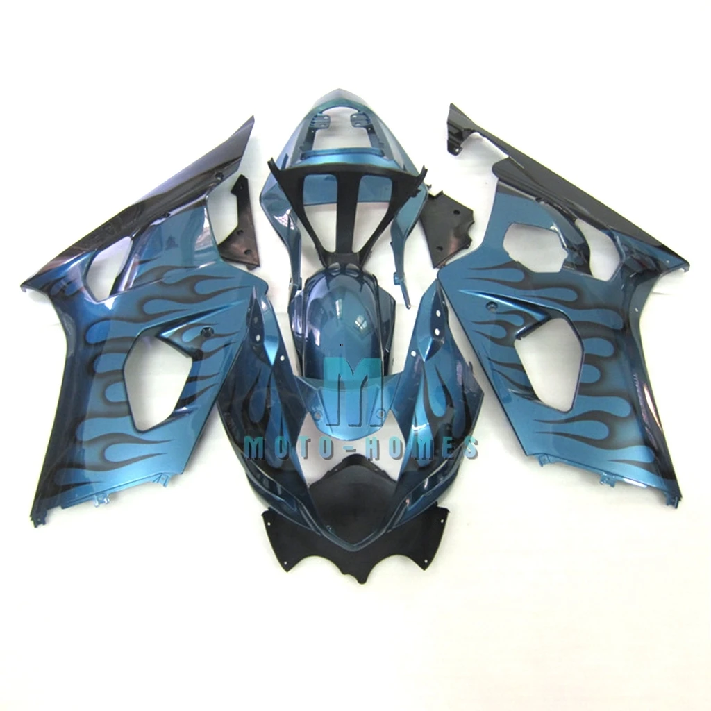Free DIY Your Fairing Kits for SUZUKI GSXR1000 2003 2004 03 04 GSX-R1000 K3 100% Injection Road Racing Rebuild Bike Black Flames