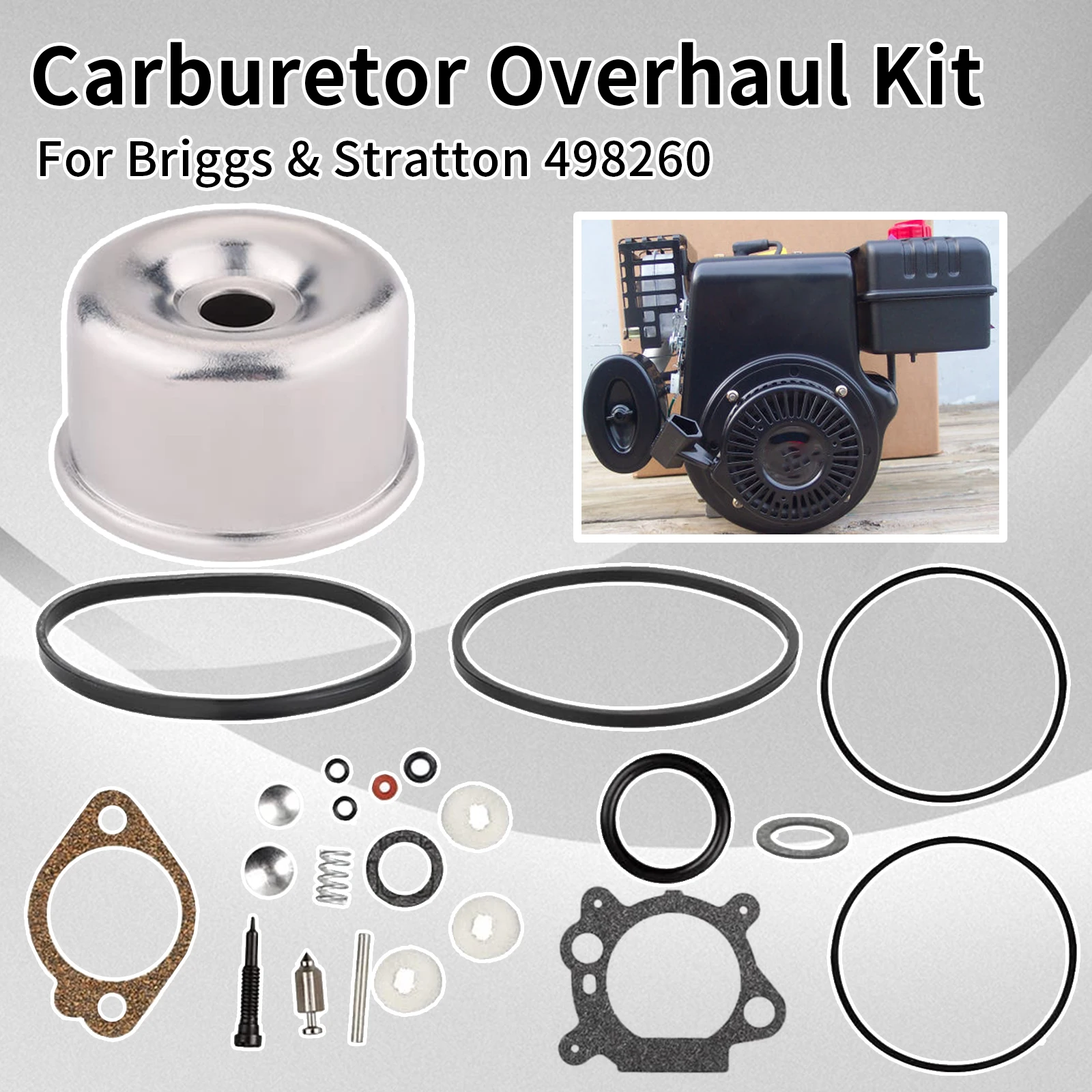 Carburetor Rebuild Repair Kit For Briggs & Stratton 492495 493762 498260 Gasket Diaphragms Repair Carburetor Kit Chainsaw with