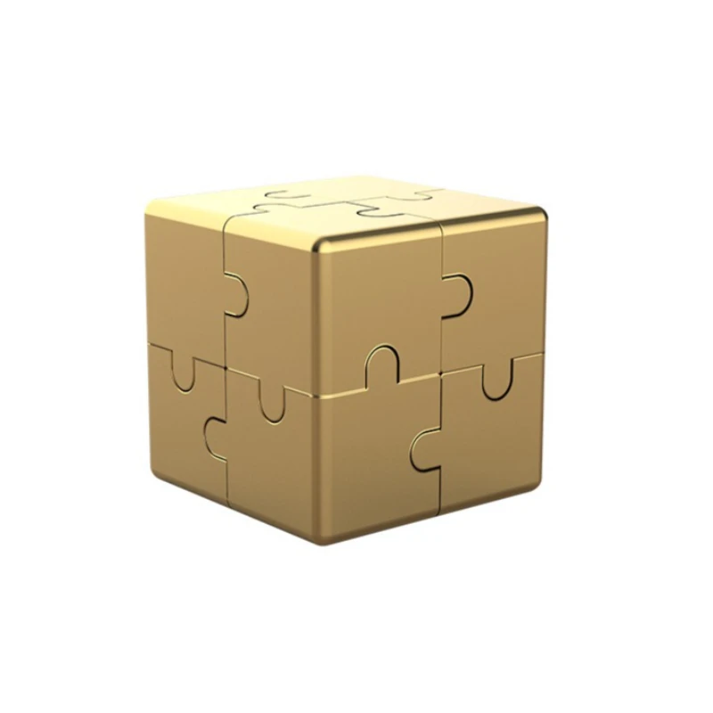 

3D Metal Jigsaw Puzzle Cube Aluminum Alloy Assembly Magnetic Attraction Cubes Educational Anti Stress Toys Adults Kids Gifts